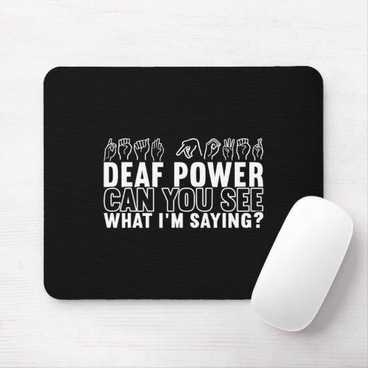 Awareness Asign Language American Sign Language Mousepad (Mit Mouse)