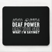 Awareness Asign Language American Sign Language Mousepad (Vorne)