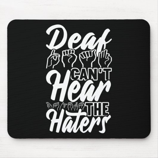 Awareness Asign Language American Sign Language Mousepad (Vorne)