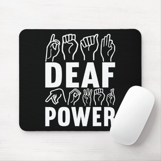 Awareness Asign Language American Sign Language Mousepad (Mit Mouse)