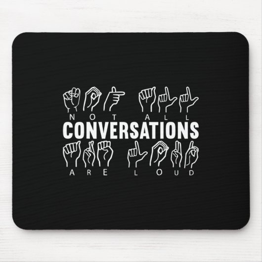 Awareness Asign Language American Sign Language Mousepad (Vorne)