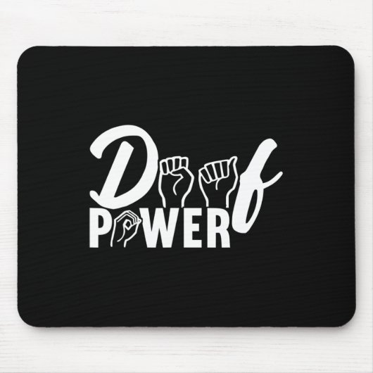 Awareness Asign Language American Sign Language Mousepad (Vorne)