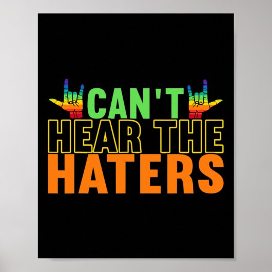 Awareness Asign Language American Sign Language Poster (Vorne)