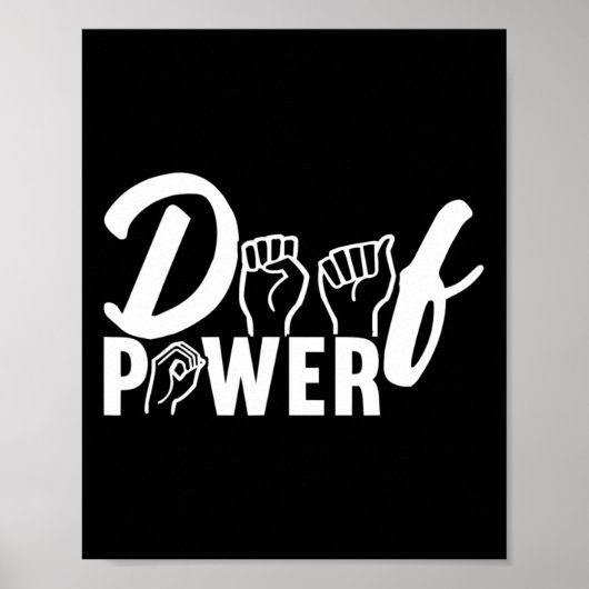 Awareness Asign Language American Sign Language Poster (Vorne)