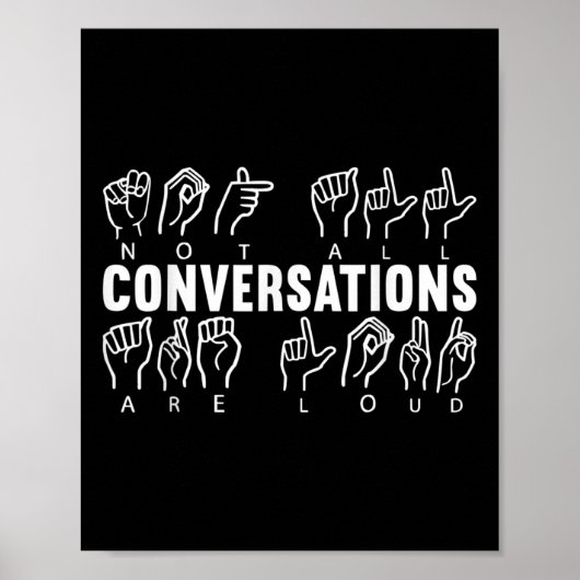 Awareness Asign Language American Sign Language Poster (Vorne)