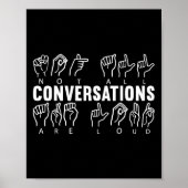 Awareness Asign Language American Sign Language Poster (Vorne)