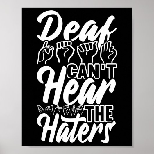 Awareness Asign Language American Sign Language Poster (Vorne)