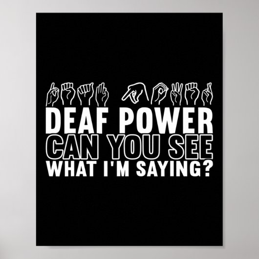 Awareness Asign Language American Sign Language Poster (Vorne)