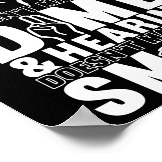 Awareness Asign Language American Sign Language Poster (Ecke)