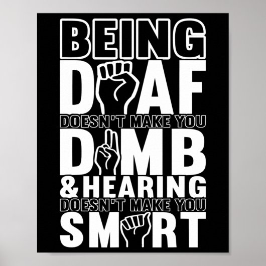 Awareness Asign Language American Sign Language Poster (Vorne)