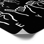 Awareness Asign Language American Sign Language Poster (Ecke)
