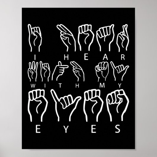 Awareness Asign Language American Sign Language Poster (Vorne)