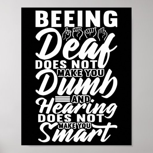 Awareness Asign Language American Sign Language Poster (Vorne)