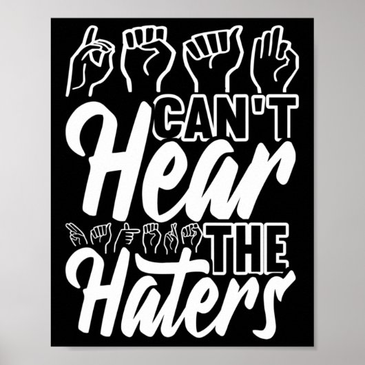 Awareness Asign Language American Sign Language Poster (Vorne)
