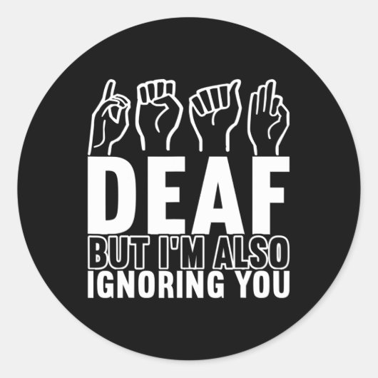 Awareness Asign Language American Sign Language Runder Aufkleber (Vorderseite)