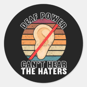 Awareness Asign Language American Sign Language Runder Aufkleber