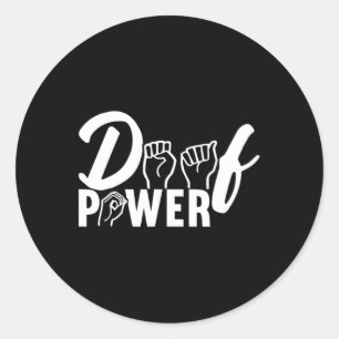 Awareness Asign Language American Sign Language Runder Aufkleber