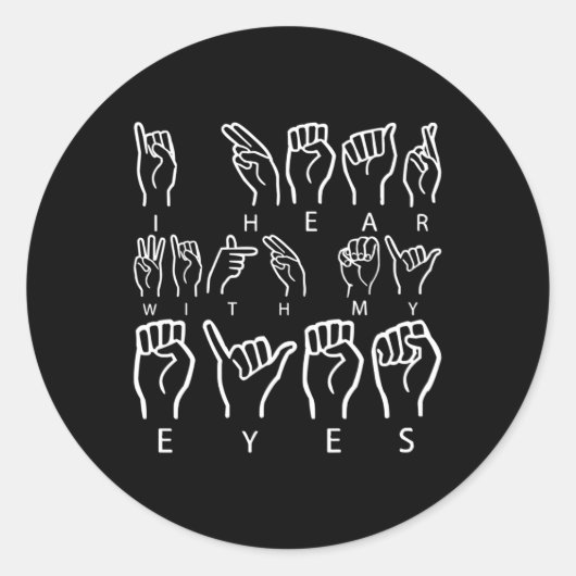 Awareness Asign Language American Sign Language Runder Aufkleber (Vorderseite)