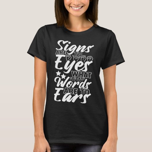 Awareness Asign Language American Sign Language T-Shirt (Vorderseite)