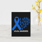 Awareness Blue Ribbon Geschenk Karte (Gelbe Blume)