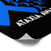 Awareness Blue Ribbon Geschenk Poster (Ecke)
