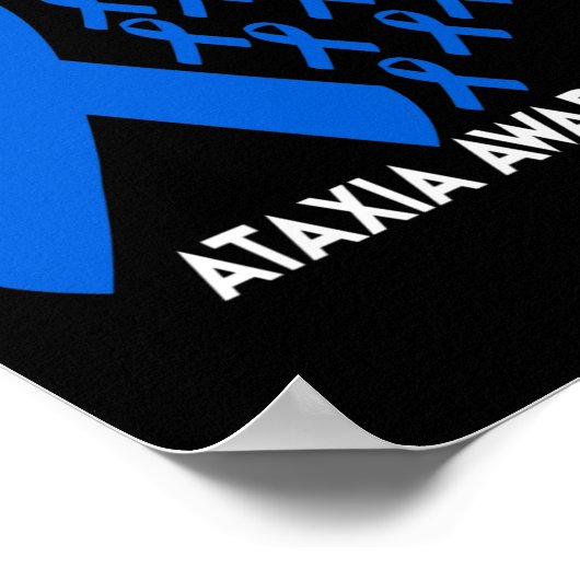 Awareness Blue Ribbon Geschenk Poster (Ecke)