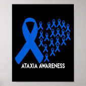 Awareness Blue Ribbon Geschenk Poster (Vorne)