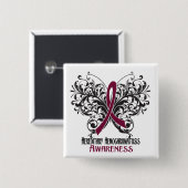 Awareness Butterfly Hereditary Hemochromatosis Button (Vorne & Hinten)