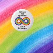 Awareness-Button für die Unendlichkeit des Regenbo Button