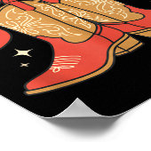 Awareness Cowboy Boots Christmas Breast Cancer Sup Poster (Ecke)