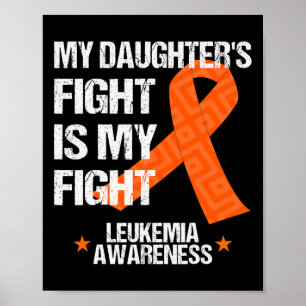 Awareness Daughter Fight Orange Ribbon Geschenk Poster