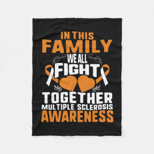 Awareness Family bekämpfen Multiple Sklerose Fleecedecke