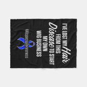 Awareness Hair Loss Krieger Wig Survivor Fleecedecke (Vorderseite (Horizontal))