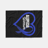 Awareness Hair Loss Warrior Care Survivor Fleecedecke (Vorderseite (Horizontal))