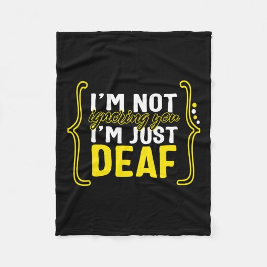 Awareness Month ASL Language Support nicht ignorie Fleecedecke (Vorderseite)