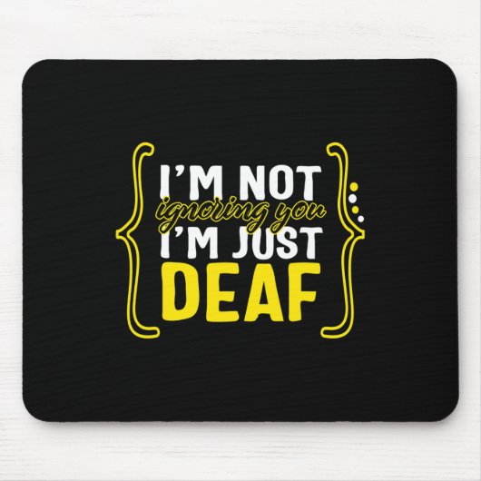 Awareness Month ASL Language Support nicht ignorie Mousepad (Vorne)