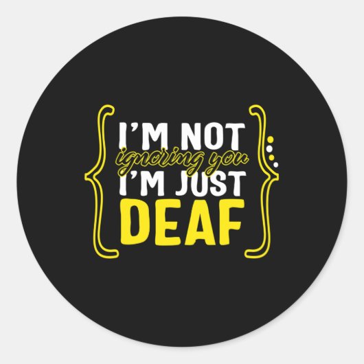 Awareness Month ASL Language Support nicht ignorie Runder Aufkleber (Vorderseite)