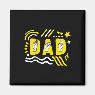 Awareness Month Vater Asl Vatertag Geschenk Trendy Magnet