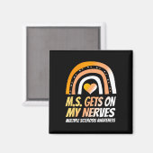 Awareness Multiplesclerosis Wear Orange Magnet (Vorderseite/Rückseite)