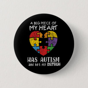 Awareness Onkel Tante Familie Autistische Kinder A Button