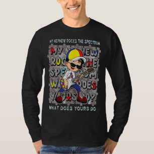 Awareness Onkel Tante T-Shirt My Nephew Rocks The