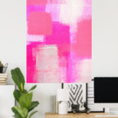 'Awareness' Pink Abstrakt Art Poster Printwerbung (Heimbüro)