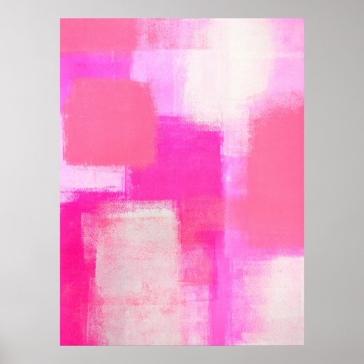 'Awareness' Pink Abstrakt Art Poster Printwerbung (Vorne)