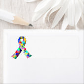 Awareness Puzzle Ribbon Address Labels (Insitu)