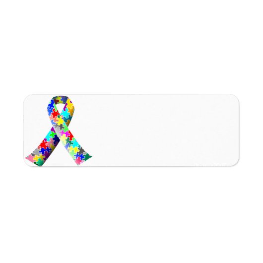Awareness Puzzle Ribbon Address Labels (Vorne)