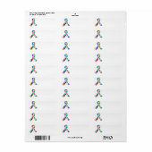 Awareness Puzzle Ribbon Address Labels (Vorne)