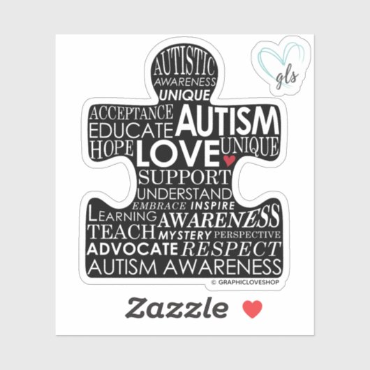 Awareness Puzzle Stück © GraphicLoveShop Aufkleber (Blatt)