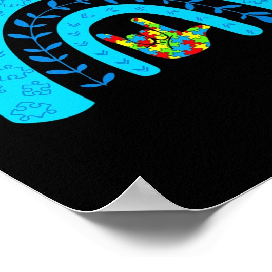 Awareness-Rainbow-Unterstützung Liebe-Zeichen Poster (Ecke)