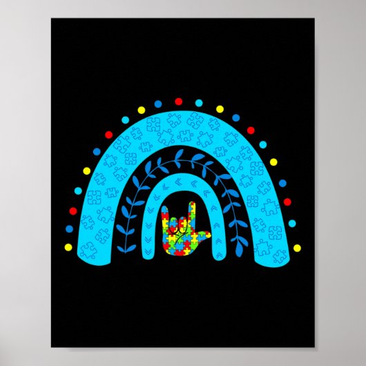 Awareness-Rainbow-Unterstützung Liebe-Zeichen Poster (Vorne)