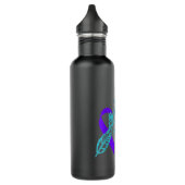 Awareness ribbon - butterflys - suicide prevention edelstahlflasche (Links)